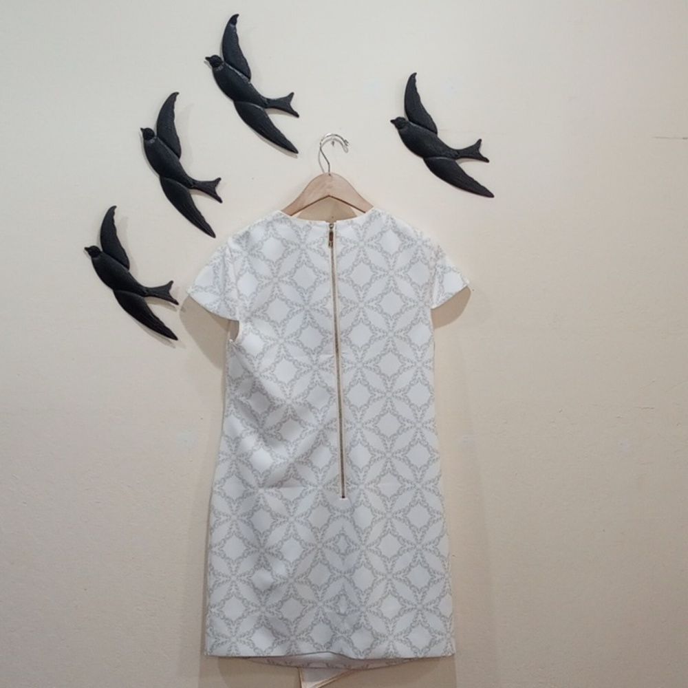 Ted Baker London Alila Cap Sleeve Sheath Dress Floral Pearl White Size 3 / 6 - 8 - Picture 7 of 14
